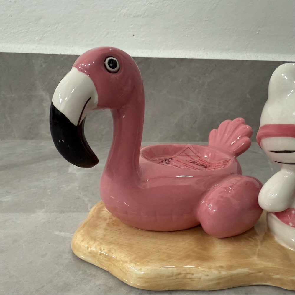 Hello Kitty Blue Sky Flamingo Beach Pool Ceramic Tea Light Holder Home Decor - Picture 3 of 12